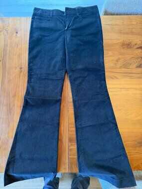 Theory bootleg velvet black pants size 10